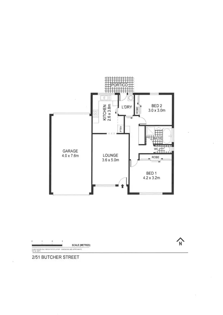 Floorplan of Homely unit listing, 2/51 Butcher Street, Strathdale VIC 3550