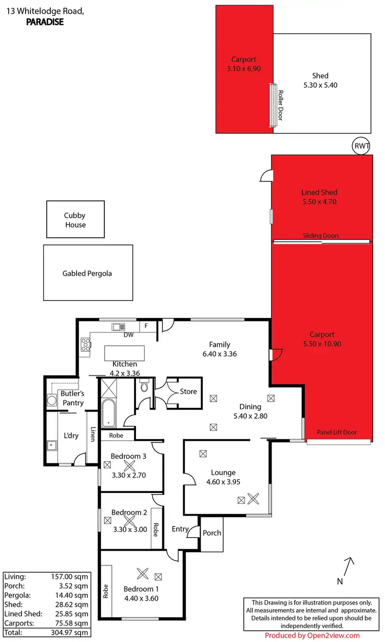 Floorplan of Homely house listing, 13 Whitelodge Road, Paradise SA 5075