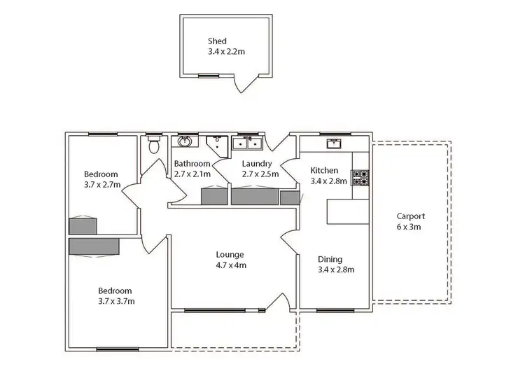 Floorplan of Homely house listing, 27 Reilly Street, Merbein VIC 3505