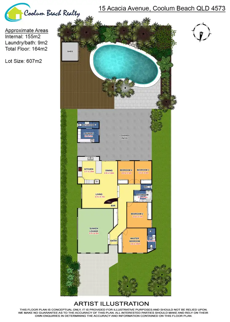 Floorplan of Homely house listing, 15 Acacia Avenue, Coolum Beach QLD 4573