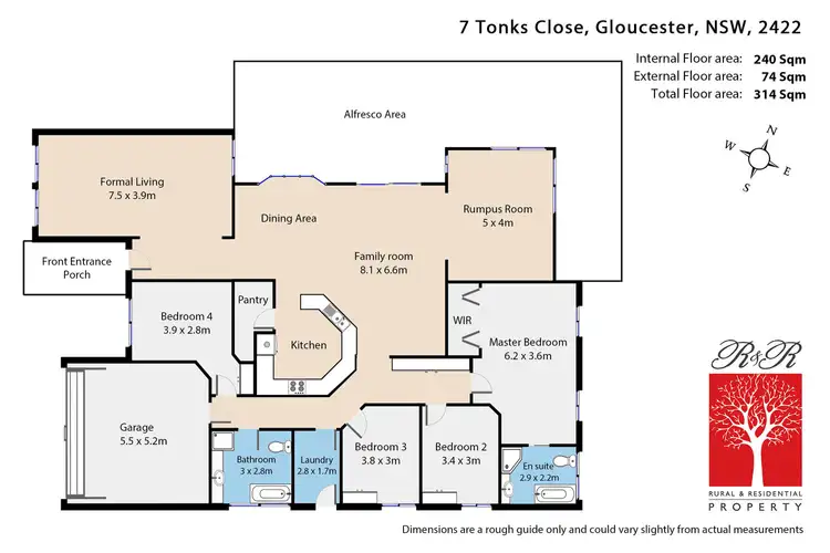 Floorplan of Homely house listing, 7 Tonks Close, Gloucester NSW 2422