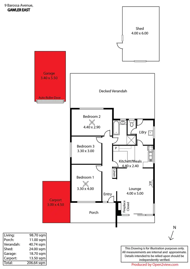 Floorplan of Homely house listing, 9 Barossa Avenue, Gawler East SA 5118