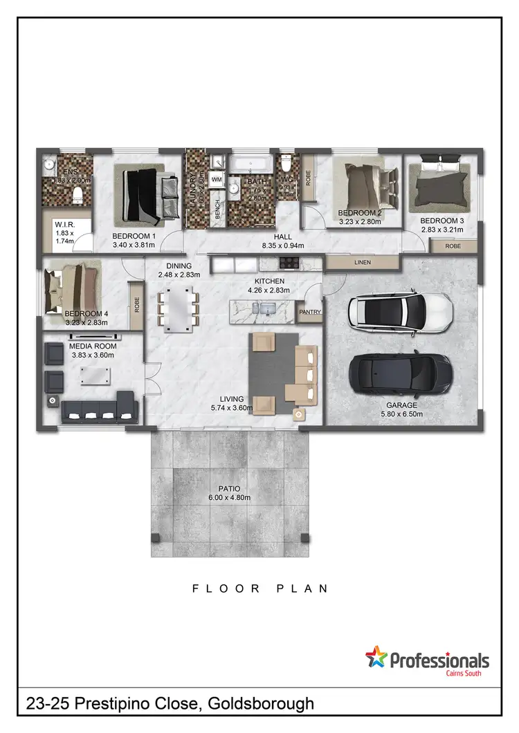 Floorplan of Homely house listing, 23-25 Prestipino Close, Goldsborough QLD 4865