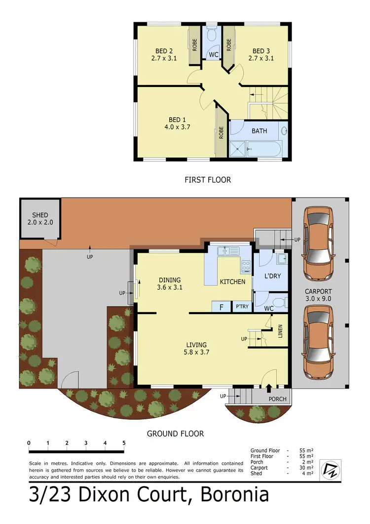 Floorplan of Homely unit listing, 3/23 Dixon Court, Boronia VIC 3155