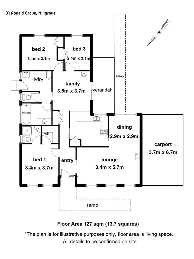 Floorplan of Homely house listing, 31 Ronald Grove, Millgrove VIC 3799