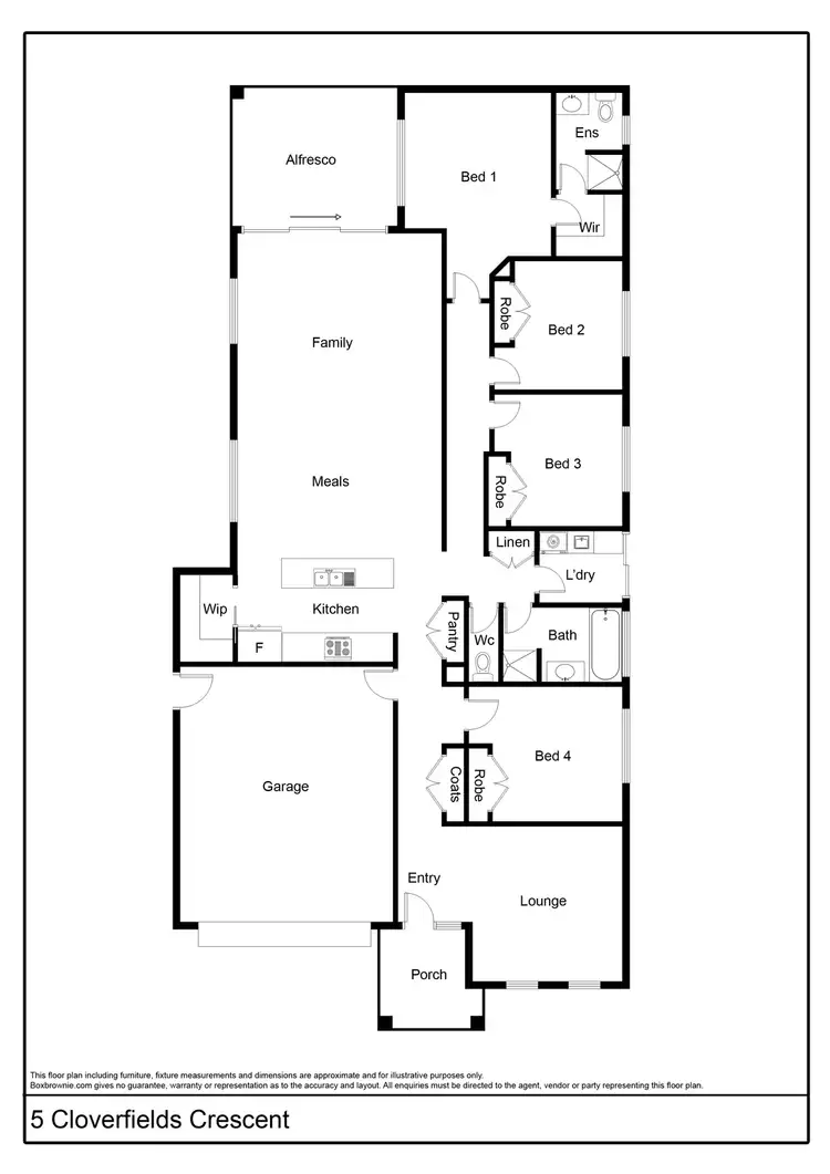 Floorplan of Homely house listing, 5 Cloverfields Crescent, Epsom VIC 3551