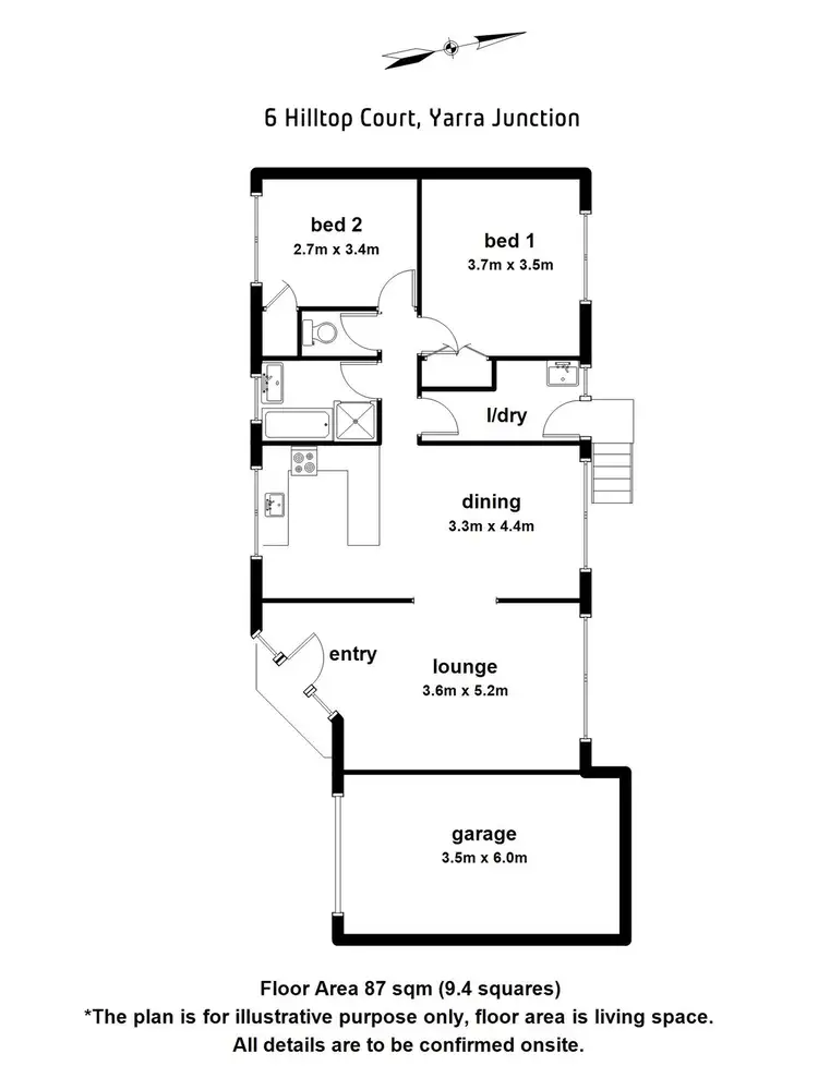 Floorplan of Homely house listing, 6 Hilltop Court, Yarra Junction VIC 3797