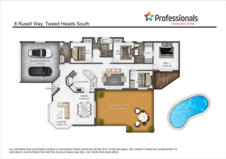 Floorplan of Homely house listing, 8 Russell Way, Tweed Heads South NSW 2486