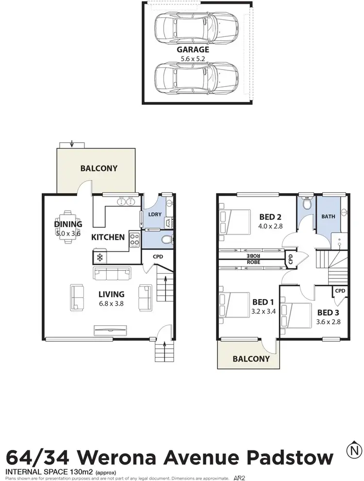 Floorplan of Homely townhouse listing, 64/34 Werona Avenue, Padstow NSW 2211