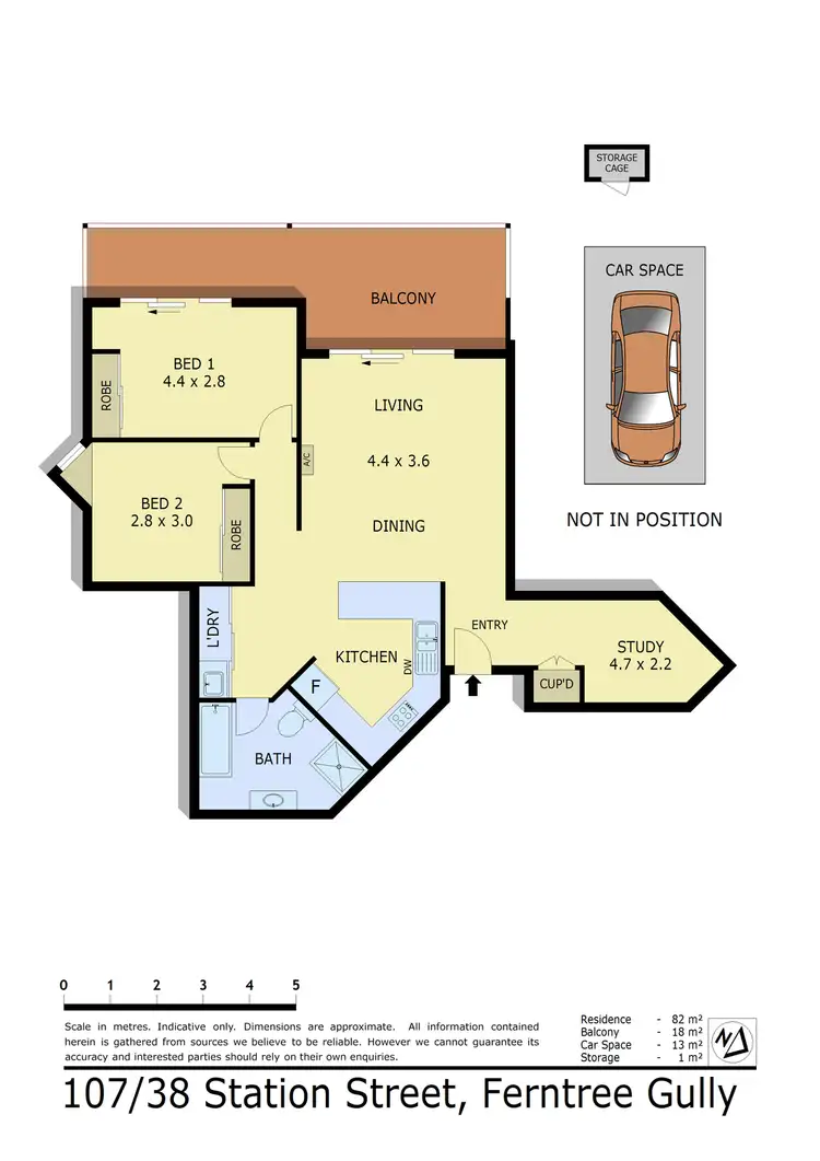 Floorplan of Homely apartment listing, 107/38 Station Street, Ferntree Gully VIC 3156