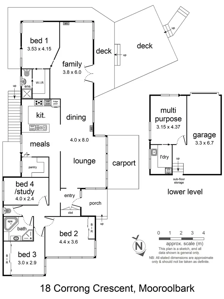 Floorplan of Homely house listing, 18 Corrong Crescent, Mooroolbark VIC 3138