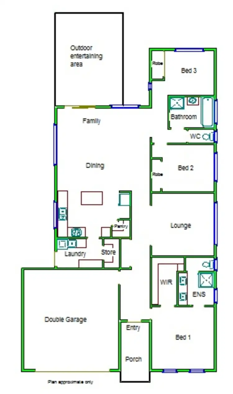 Floorplan of Homely house listing, 18 Sugargum Crescent, Kialla VIC 3631