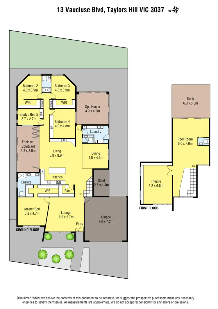 Floorplan of Homely house listing, 13 Vaucluse Boulevard, Taylors Hill VIC 3037