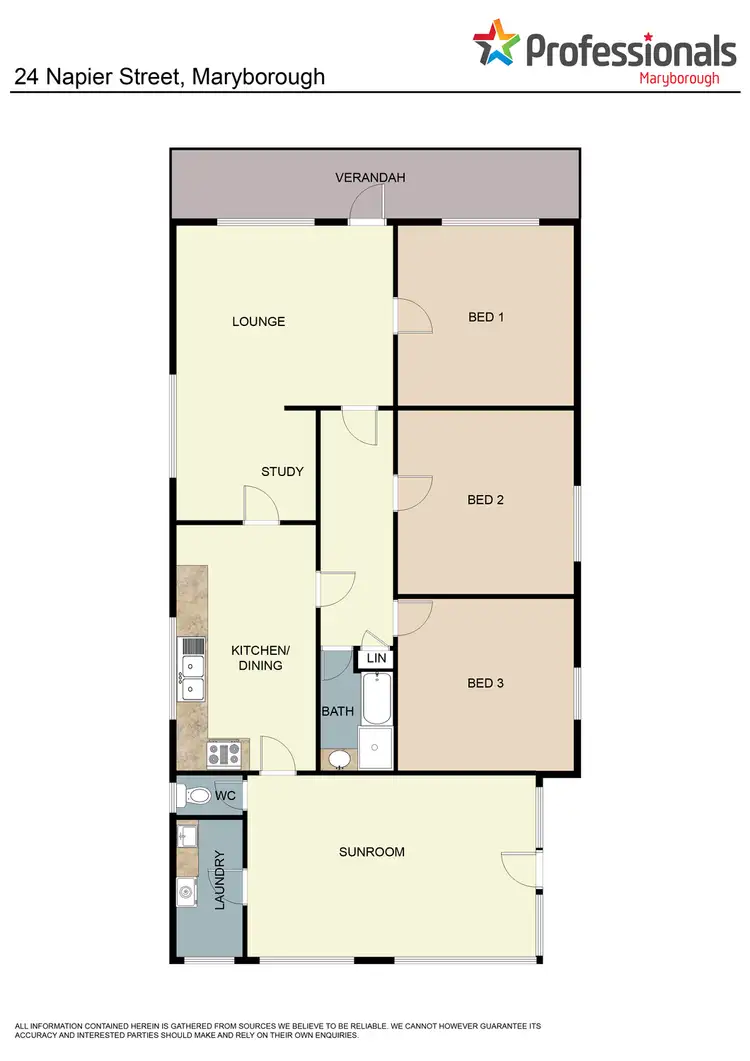 Floorplan of Homely house listing, 24 Napier Street, Maryborough VIC 3465