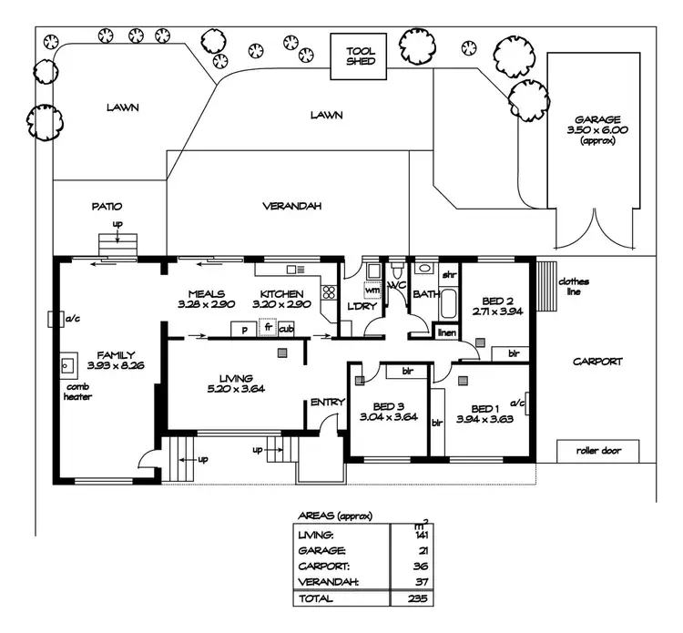 Floorplan of Homely house listing, 41 Hancock Road, Vista SA 5091