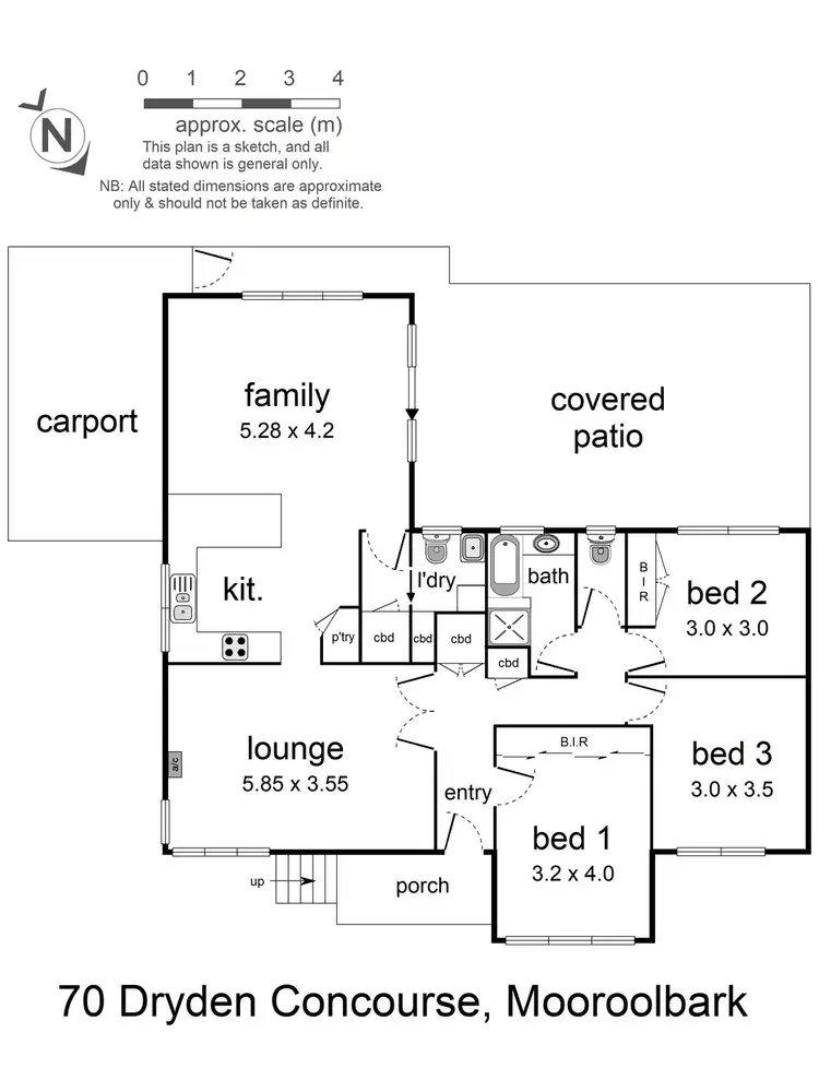 Floorplan of Homely house listing, 70 Dryden Concourse, Mooroolbark VIC 3138