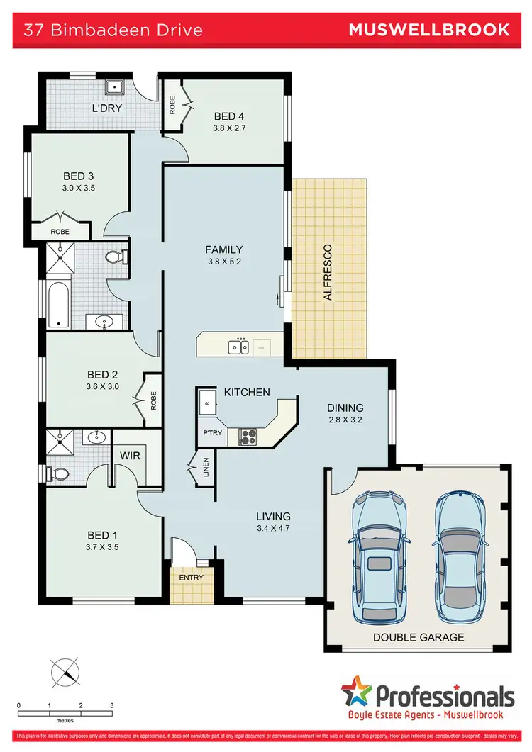 Floorplan of Homely house listing, 37 Bimbadeen Drive, Muswellbrook NSW 2333