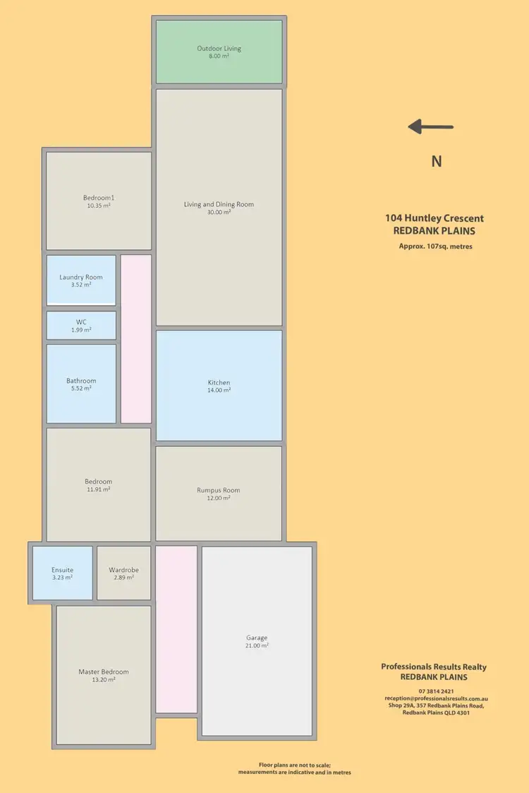 Floorplan of Homely house listing, 104 Huntley Crescent, Redbank Plains QLD 4301