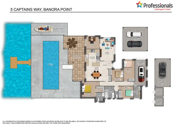 Floorplan of Homely house listing, 5 Captains Way, Banora Point NSW 2486