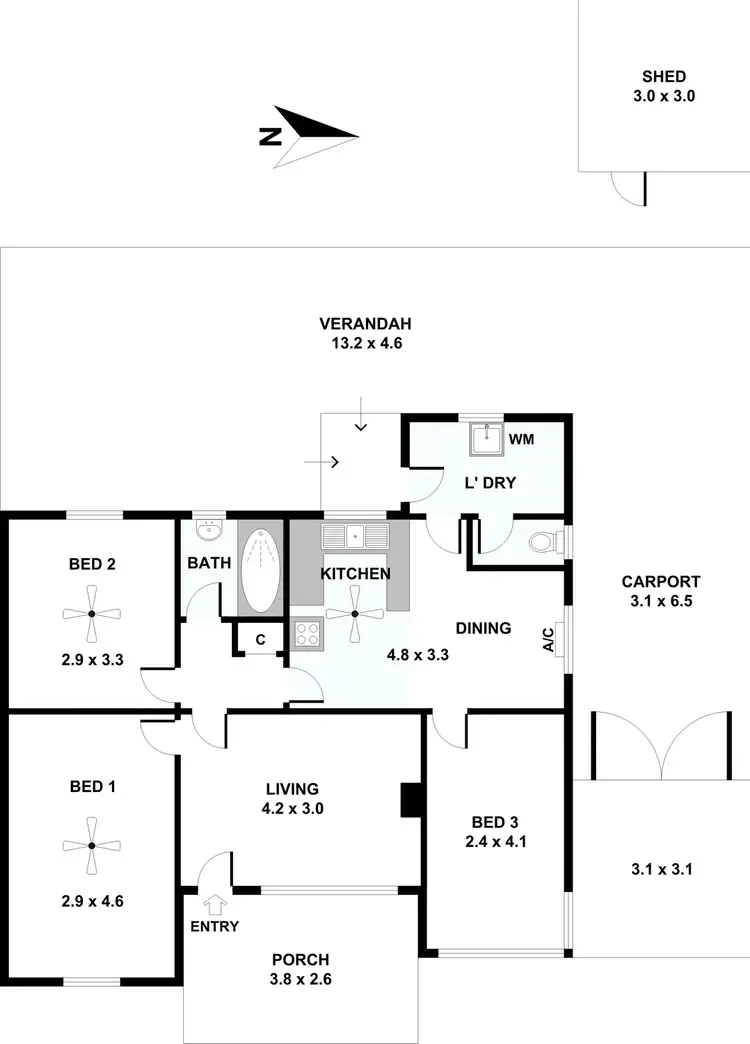 Floorplan of Homely house listing, 81 Knighton Road, Elizabeth North SA 5113