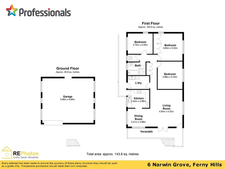 Floorplan of Homely house listing, 6 Narwin Grove, Ferny Hills QLD 4055