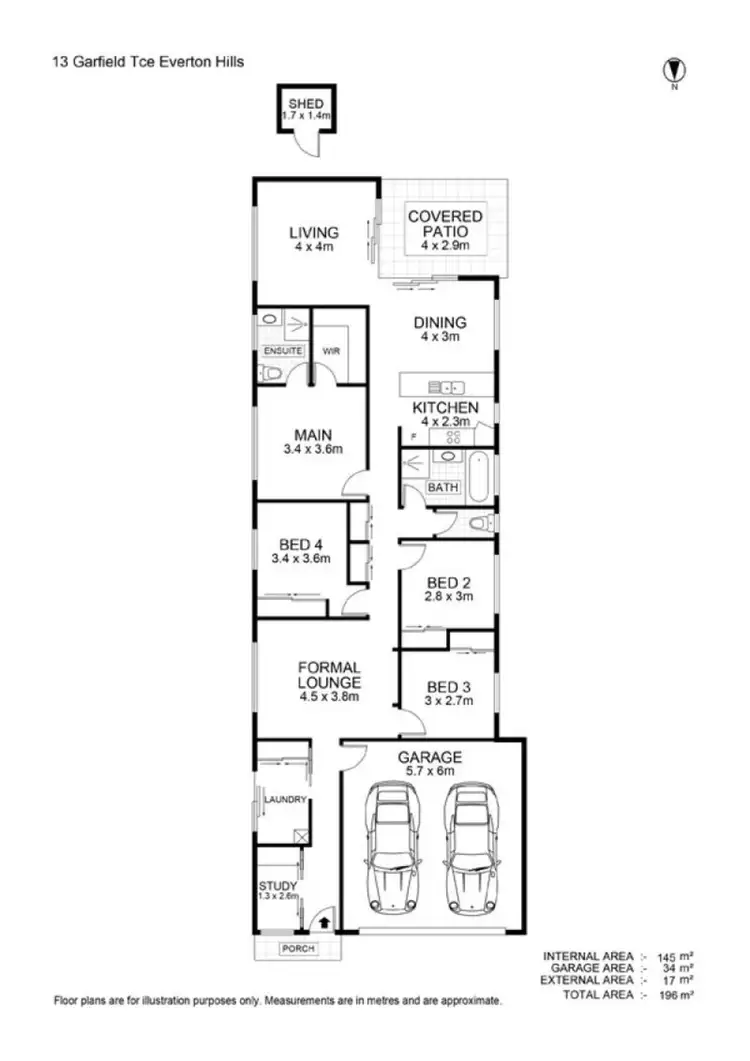 Floorplan of Homely house listing, 13A Garfield Terrace, Everton Hills QLD 4053