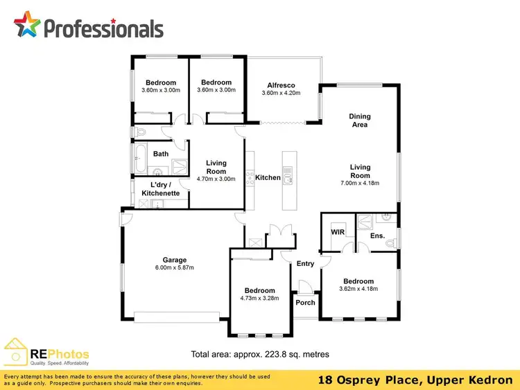 Floorplan of Homely house listing, 18 Osprey Place, Upper Kedron QLD 4055