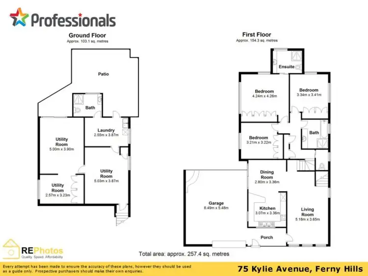 Floorplan of Homely house listing, 75 Kylie Avenue, Ferny Hills QLD 4055