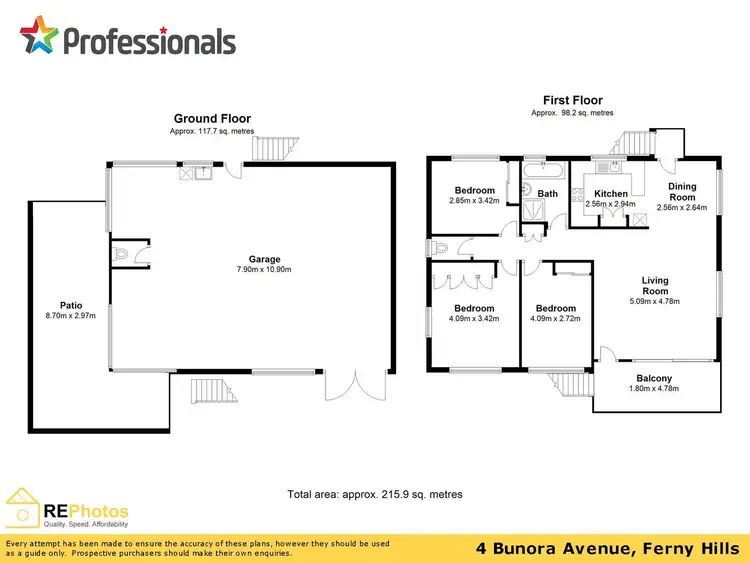Floorplan of Homely house listing, 4 Bunora Avenue, Ferny Hills QLD 4055