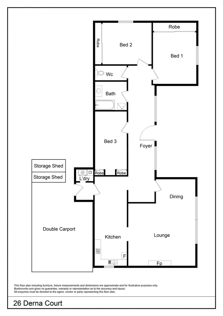 Floorplan of Homely house listing, 26 Derna Court, Golden Square VIC 3555