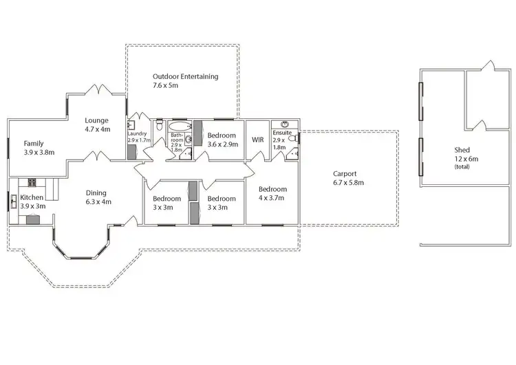 Floorplan of Homely rural property listing, 228 Boobook Avenue, Cardross VIC 3496