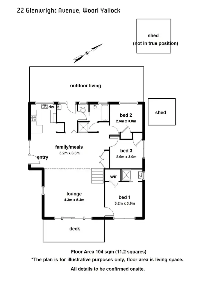 Floorplan of Homely house listing, 22 Glenwright Avenue, Woori Yallock VIC 3139