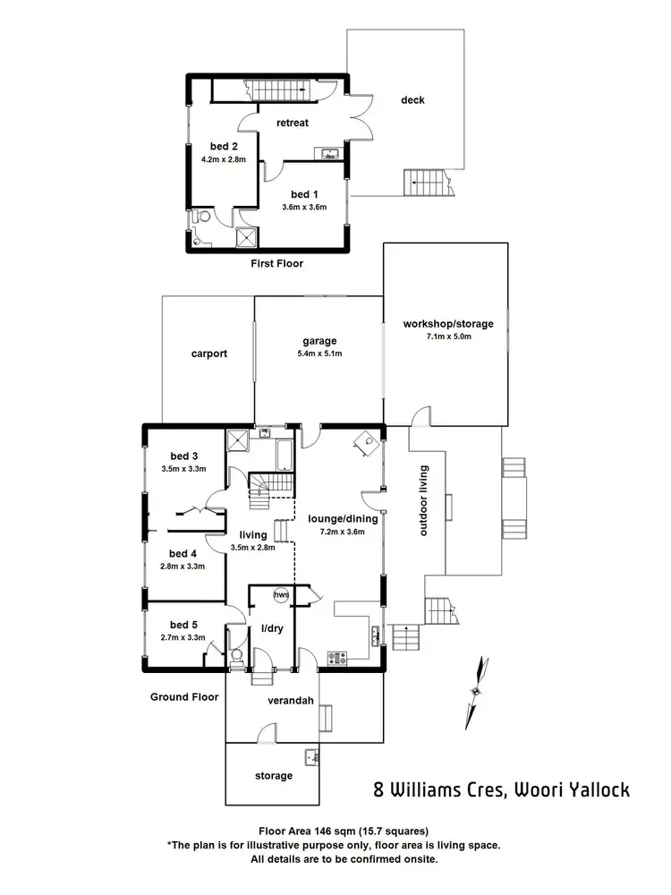 Floorplan of Homely house listing, 8 Williams Crescent, Woori Yallock VIC 3139