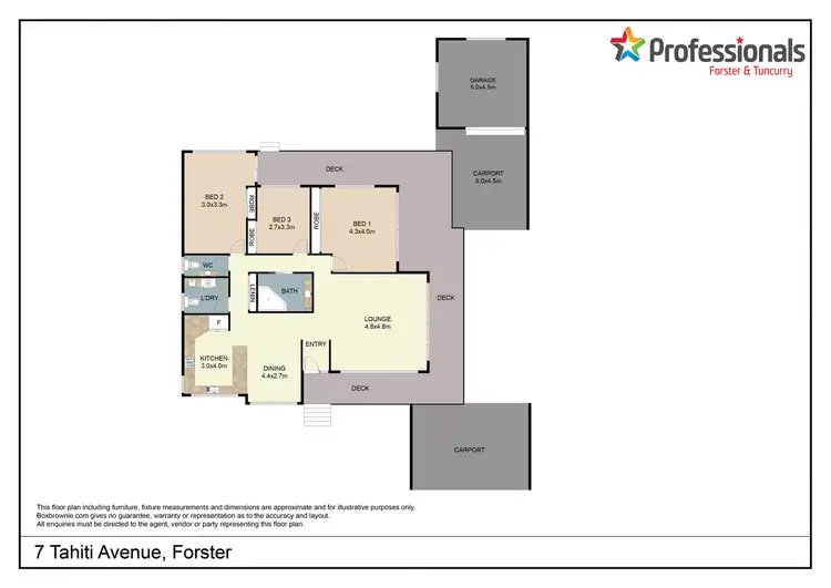 Floorplan of Homely house listing, 7 Tahiti Avenue, Forster NSW 2428