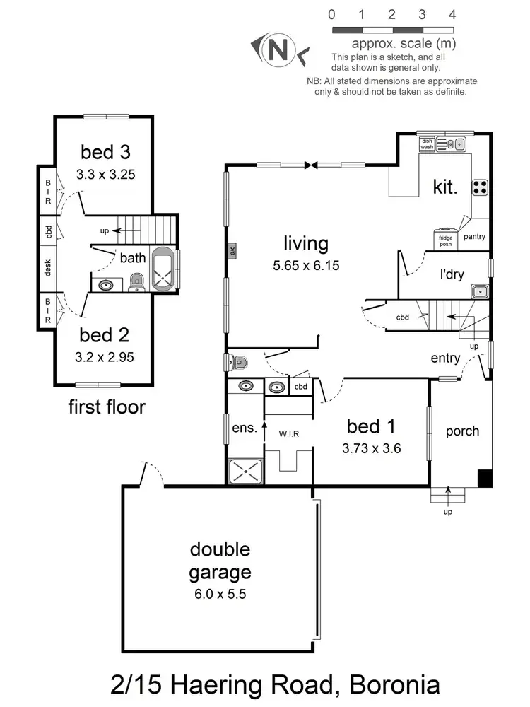 Floorplan of Homely townhouse listing, 2/15 Haering Road, Boronia VIC 3155