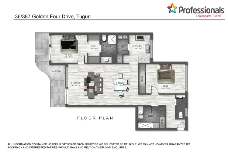 Floorplan of Homely apartment listing, 36/387 Golden Four Drive, Tugun QLD 4224