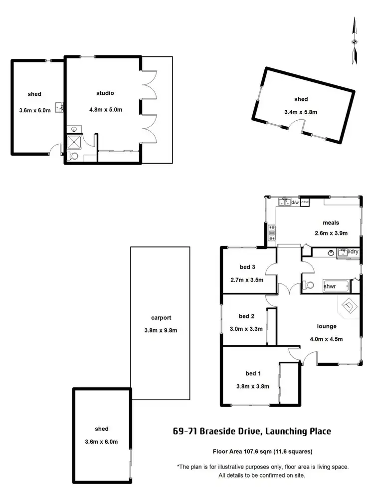 Floorplan of Homely house listing, 69 Braeside Drive, Launching Place VIC 3139