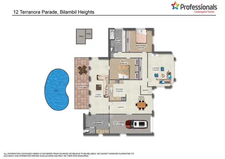 Floorplan of Homely house listing, 12 Terranora Parade, Bilambil Heights NSW 2486