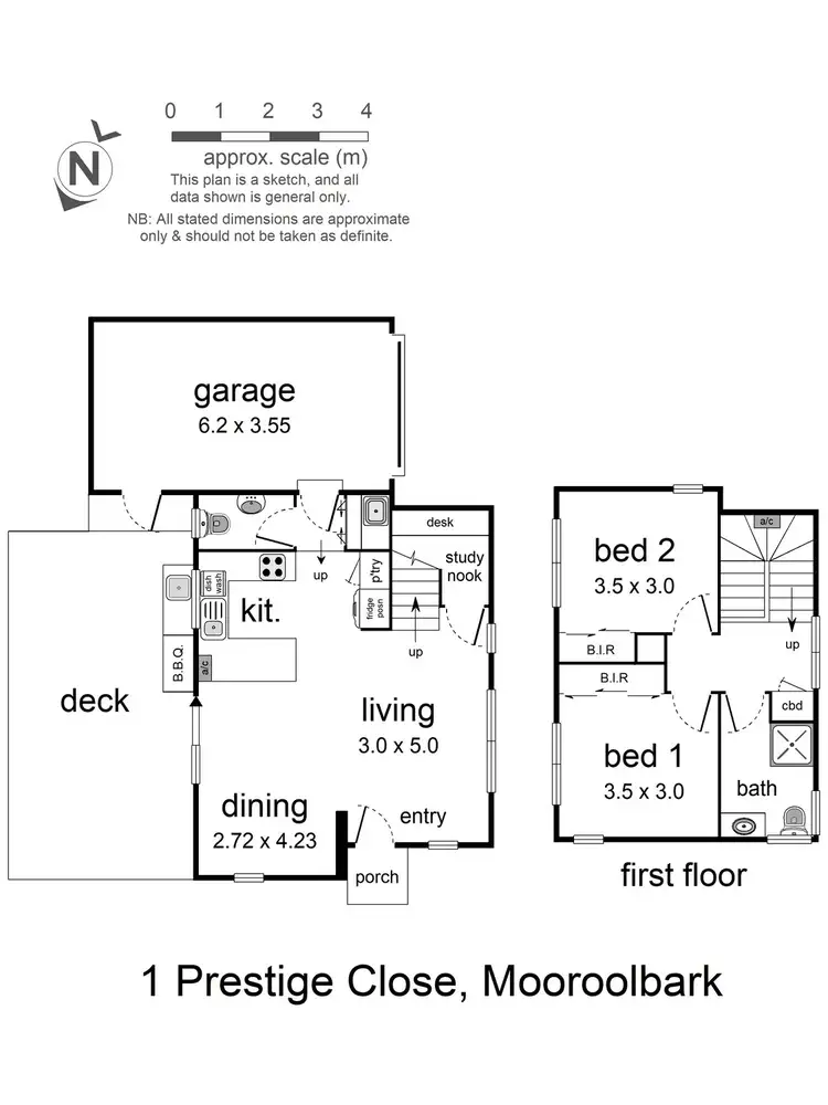 Floorplan of Homely townhouse listing, 1 Prestige Close, Mooroolbark VIC 3138