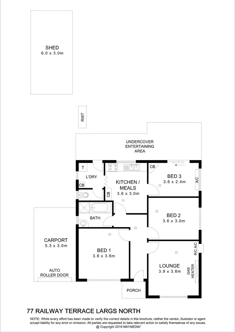Floorplan of Homely house listing, 77 Railway Terrace, Largs North SA 5016