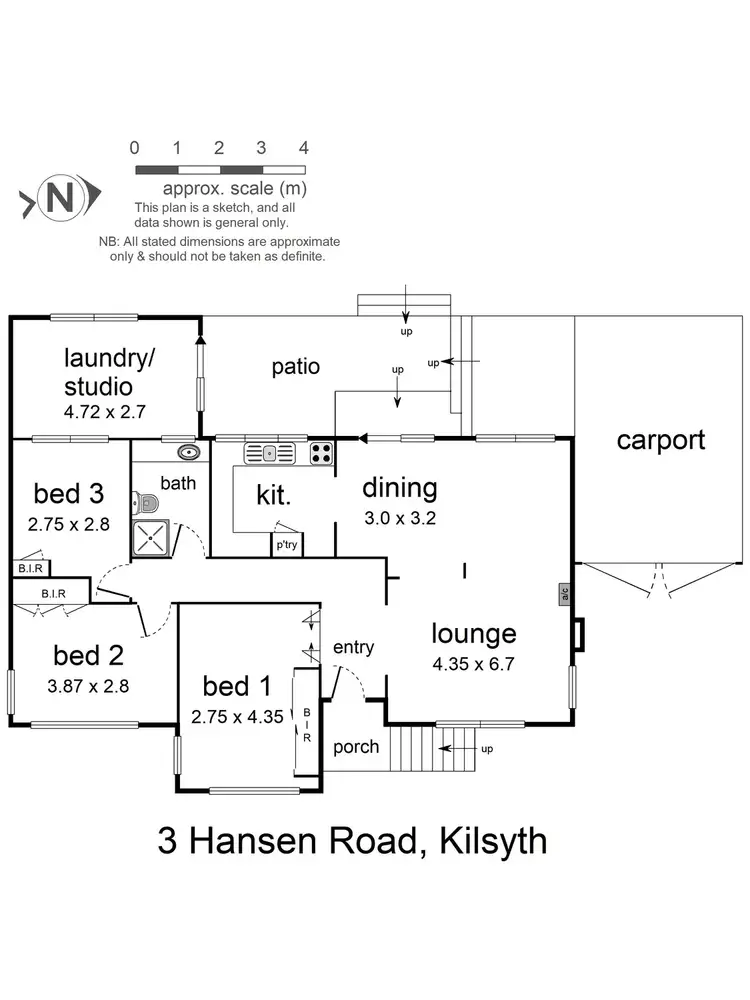 Floorplan of Homely house listing, 3 Hansen Road, Kilsyth VIC 3137