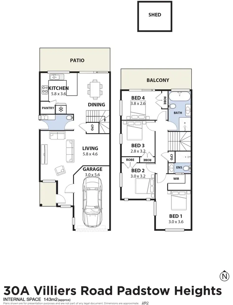 Floorplan of Homely semi-detached listing, 30a Villiers Road, Padstow Heights NSW 2211