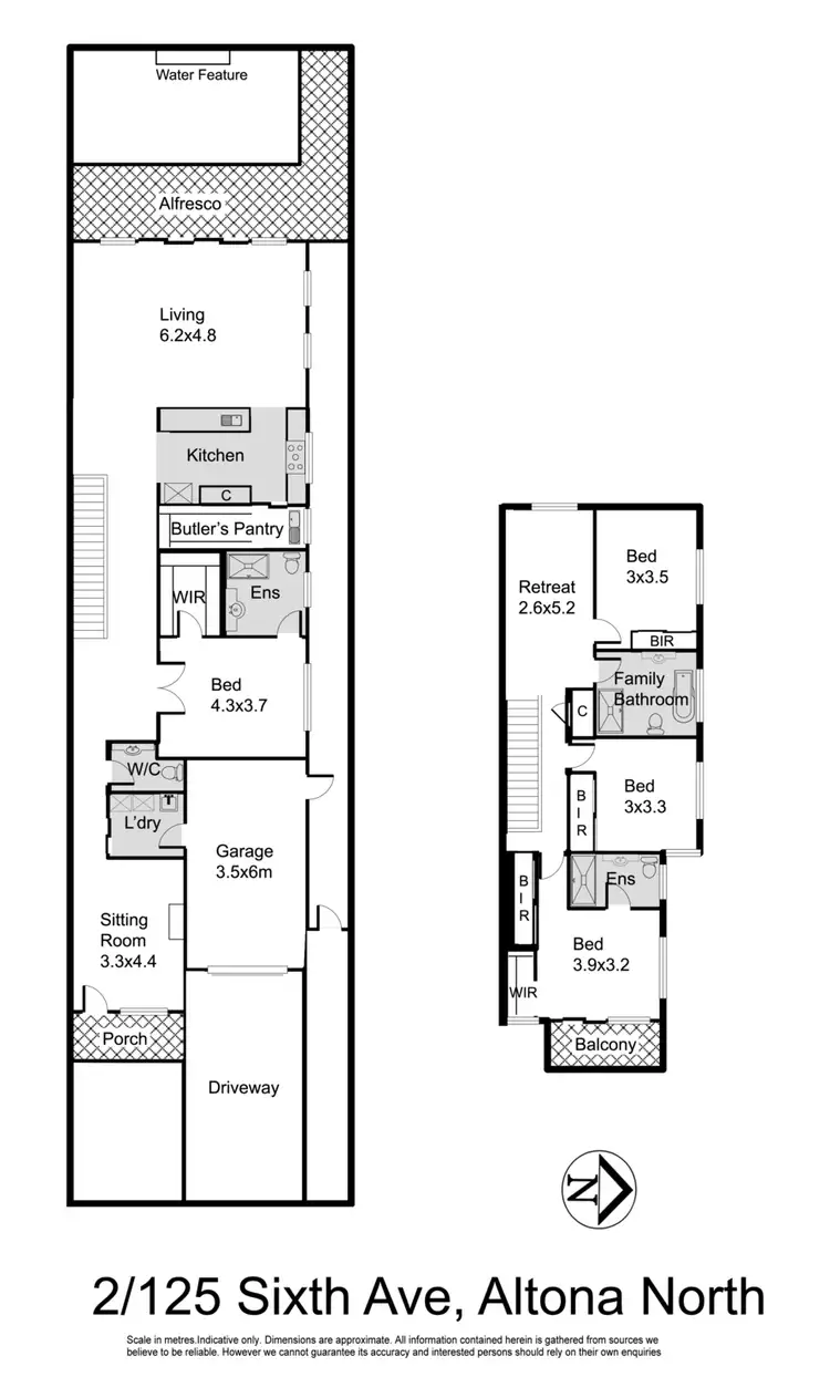 Floorplan of Homely townhouse listing, 2/125 Sixth Avenue, Altona North VIC 3025