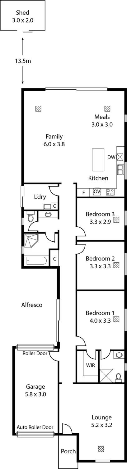 Floorplan of Homely house listing, 3 Dorset Avenue, Fulham Gardens SA 5024