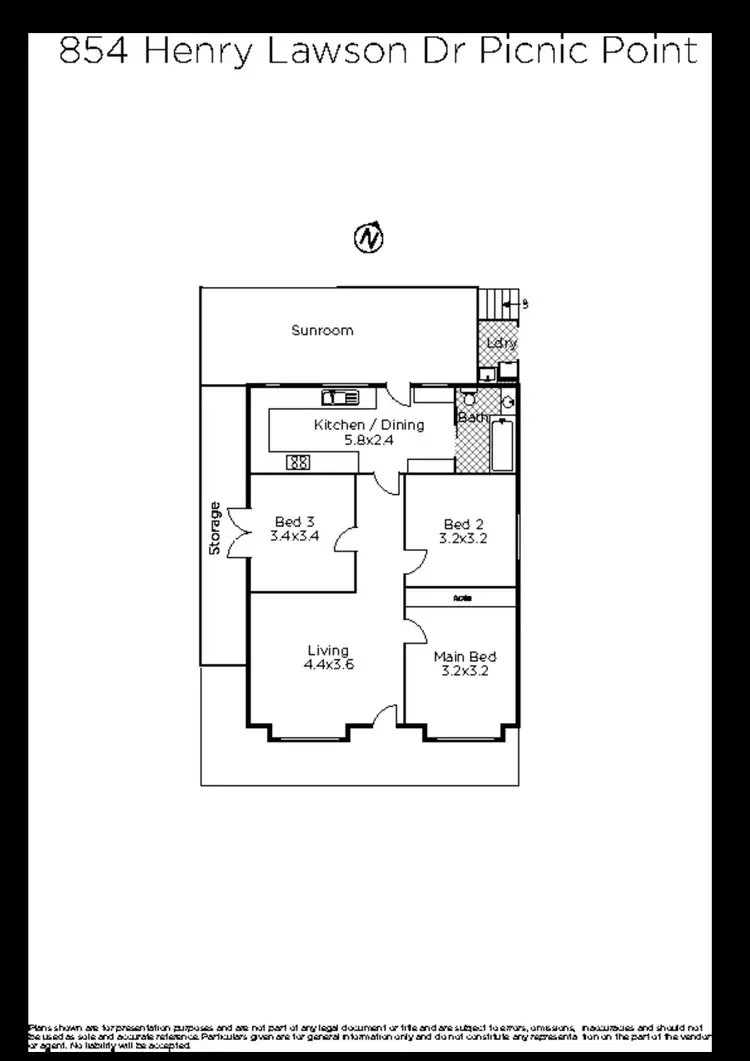 Floorplan of Homely house listing, 854 Henry Lawson Drive, Picnic Point NSW 2213