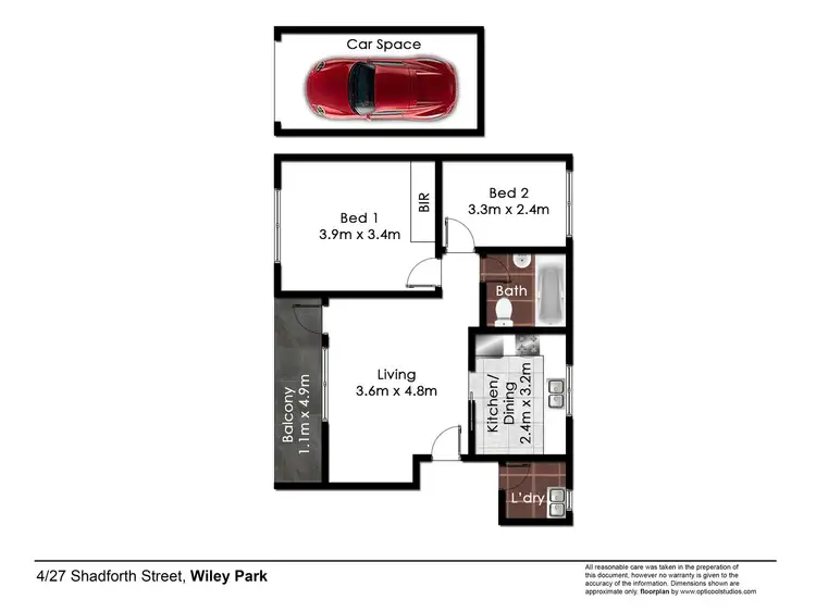 Floorplan of Homely unit listing, 4/27 Shadforth Street, Wiley Park NSW 2195