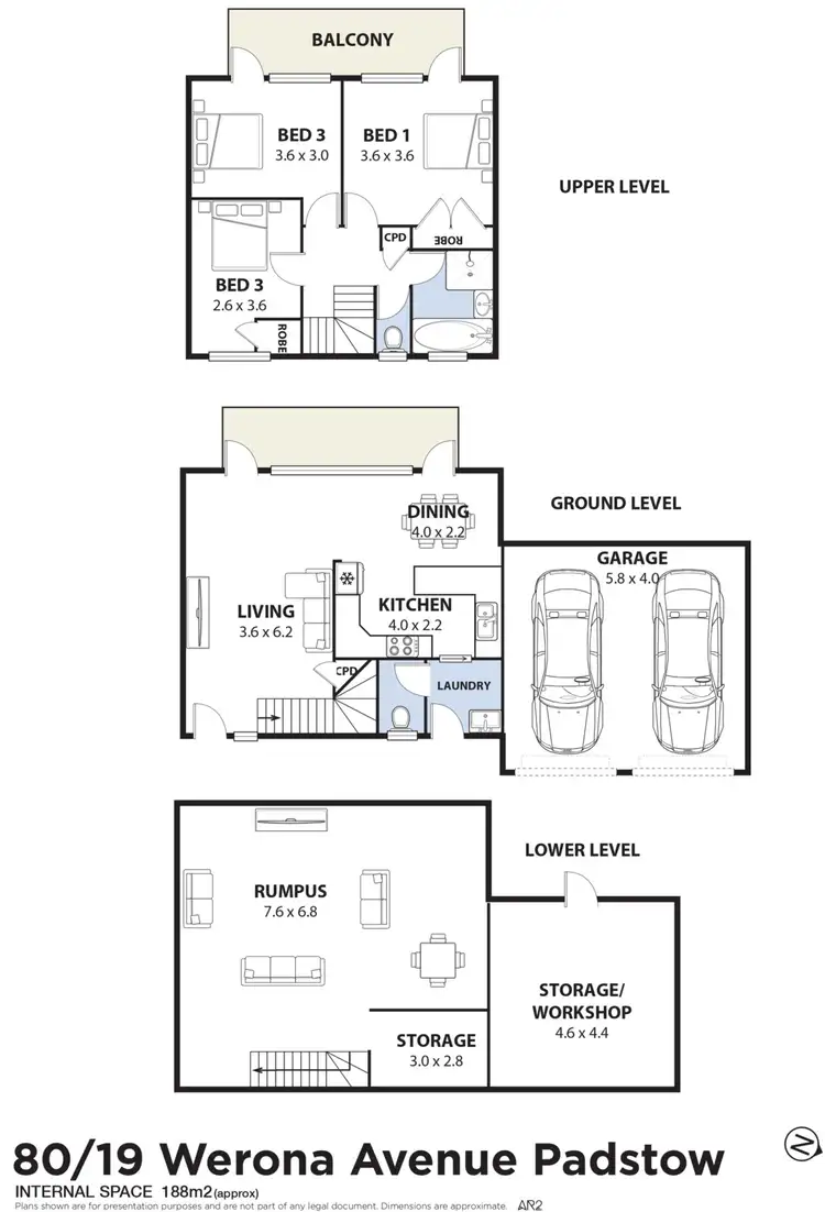 Floorplan of Homely townhouse listing, 80/19 Werona Avenue, Padstow NSW 2211