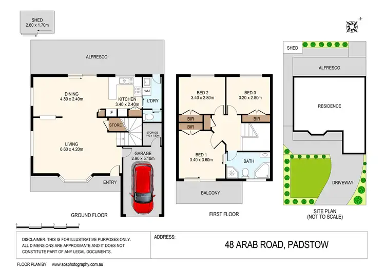 Floorplan of Homely semi-detached listing, 48 Arab Road, Padstow NSW 2211