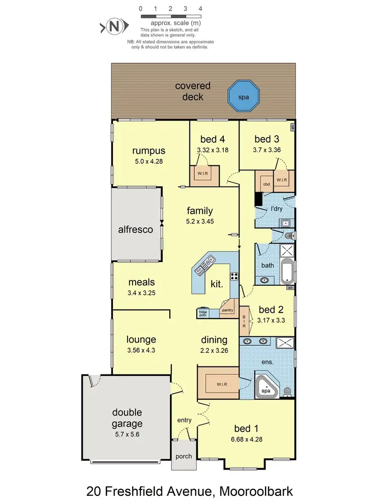 Floorplan of Homely house listing, 20 Freshfield Avenue, Mooroolbark VIC 3138