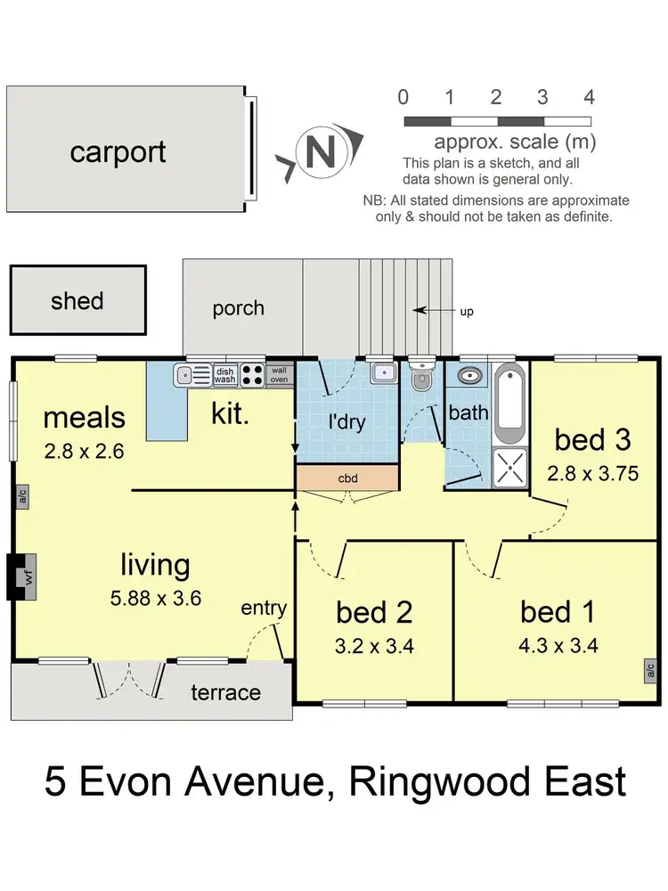 Floorplan of Homely house listing, 5 Evon Avenue, Ringwood East VIC 3135